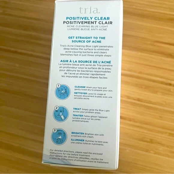 TRIA Limpieza Acné Positivamente Transparente Luz Azul Nuevo En Caja Foto 2 de 4