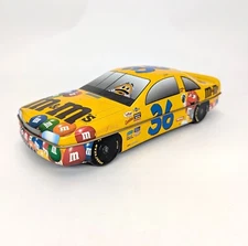 1999 Yellow M&Ms #36 Ernie Irvin Tin Race Car Container - 0013