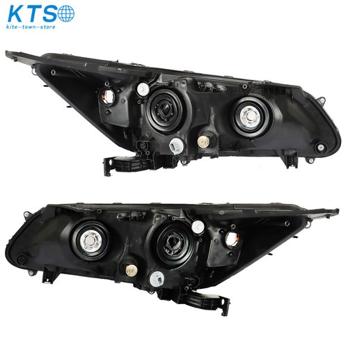 Pair For Honda Accord Sedan 2013 2014 2015 Halogen w/LED DRL Headlights Headlamp - Picture 11 of 16