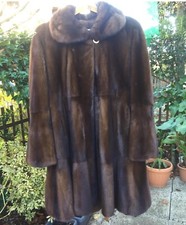 visone usato ma come nuovo a cappotto a ruota  marrone 