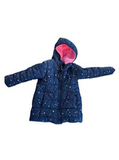 Oshkosh B  gosh girls winter jacket sz 6 hooded puffer coat fleece lined hearts