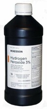 McKesson Hydrogen Peroxide, 16 oz. Solution Bottle, 1 Each