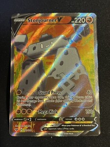 Stonjourner V 193/202 - Sword & Shield Base - Ultra Rare Holo Pokemon Card NM