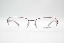 Vintage Luxottica LU 2290 Rose Red Half Rim Glasses Eyeglass Frame NOS