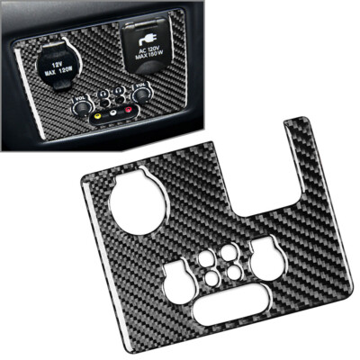 Kohlefaser-Rückseiten-Bedienknopf-Panel-Abdeckung für Infiniti JX35 QX60 2013 16