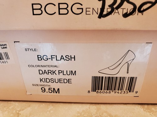 BCBG Purple Plum Suede High Heel Pump 9 1/2 M - Picture 8 of 8