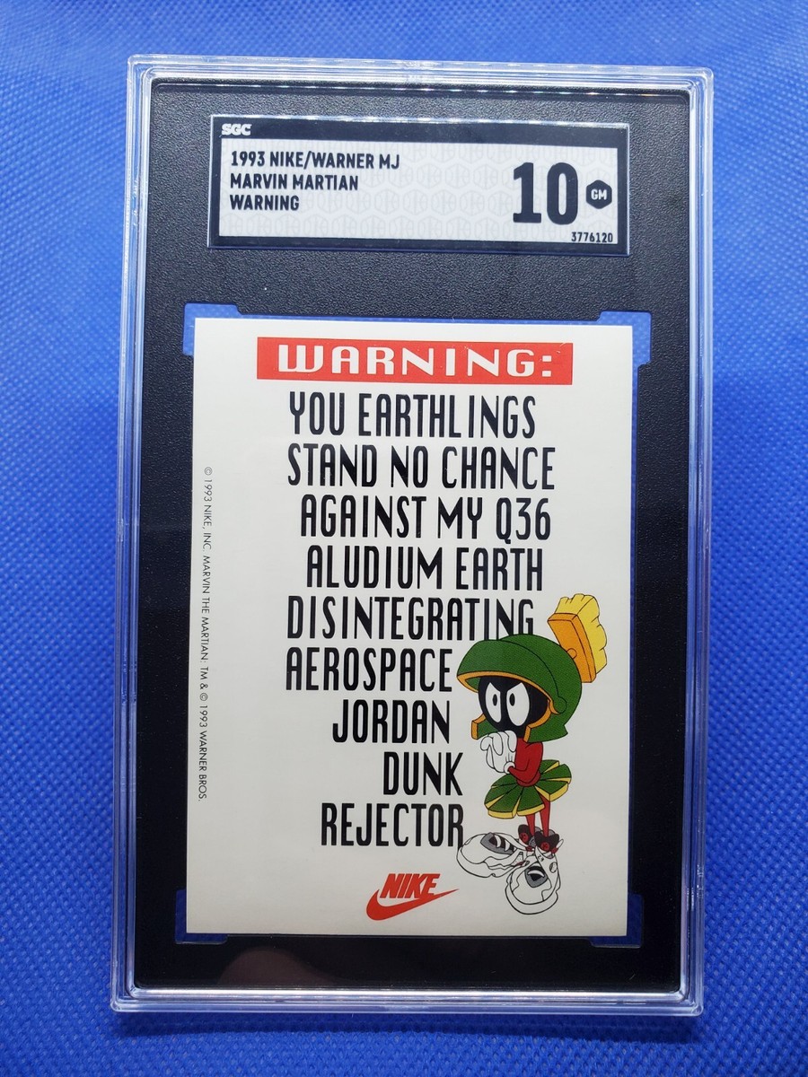 1993 Nike Warner Brothers MJ MICHAEL JORDAN SGC 10 Marvin the