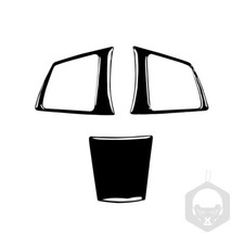 Adesivo copri pulsante volante nero pianoforte 3 pezzi per BMW Z4 E89 09-16