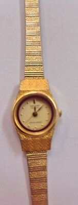 Orient Quartz Damenuhr Water Resistant Edelstahl vergoldet hergestellt in Japan
