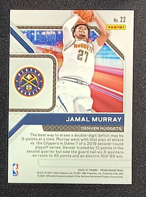 2020-21 Panini Prizm Downtown Bound #22 Jamal Murray - Denver