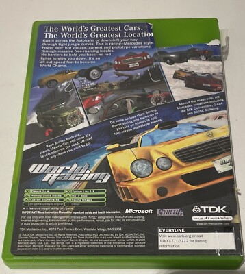 Jeu WORLD RACING – Compatible Xbox, Xbox 360, One, Series X/S (bon état)