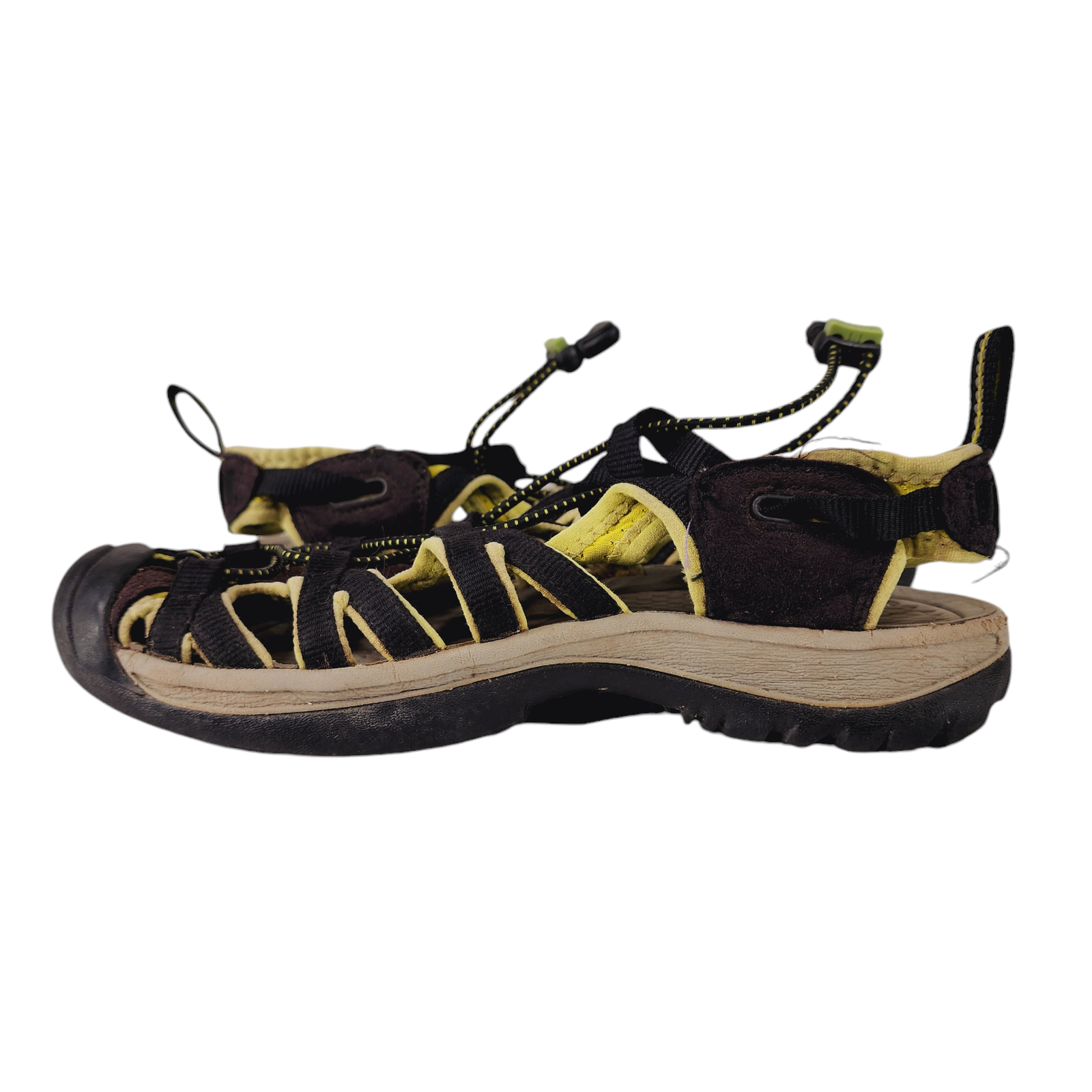 Sandali da trekking Keen donna 6 5 Whisper nero giallo punta chiusa escursionismo cinch