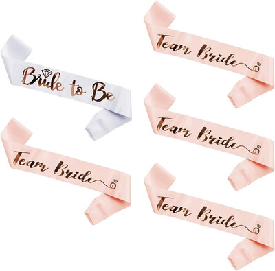 5 Pcs Team Bride Schärpe,Jga Accessoires Frauen,Jga Schärpe,Junggesellenabschied