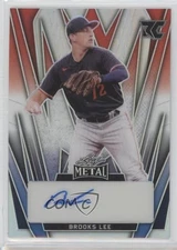 2024 Leaf Metal Auto Red White & Blue Prismatic /3 Brooks Lee #BA-BL1 Auto
