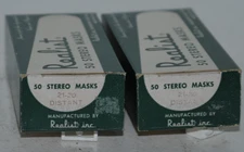 two boxes of REALIST 50 Stereo Masks, 21-20 Distant, NIB