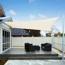 Vela rettangolare tenda ombreggiante telo sole ombra giardino parasole 2x4 metri