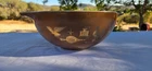 Vintage Pyrex Early American Cinderella 4 Quart Mixing Bowl #444 Brown & Gold