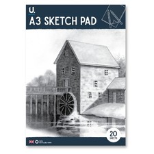 A3 Sketch Pad - White Artist Paper Sketching Drawing Doodling Art Homework