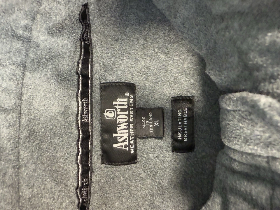 Chaleco Suéter Ashworth Vellón Cremallera Completa Negro Golf Para Hombres Talla XL Foto 4 de 4