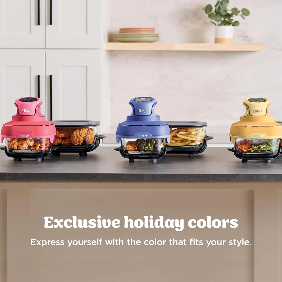 | Freidora de aire | Sistema de cocina portátil Crispi 4 en 1 | Contenedor de vidrio de 4 cuartos y 6 tazas Foto 2 de 4