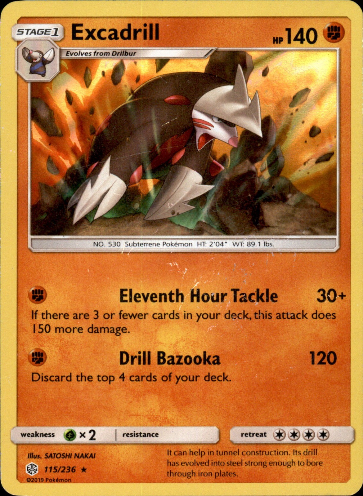 Excadrill 115/236 Holo - Pokemon SM - Cosmic Eclipse - MP