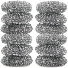 D.RECT 12 Spugne in Acciaio, in Acciaio Inox, Multicolore, Perfette