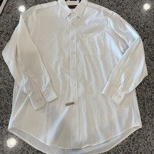 Chaps Ralph Lauren Yarmouth Shirt Mens 16 1/2 32/33 White Oxford Button Down