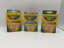 Lot of 3 boxes of Crayola Crayons 24 colors