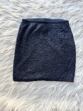 Abercrombie Kids Navy Blue Lace Pull On Mini Skirt M