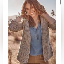 J. Jill Sedona Plaid Blazer XLT NWT