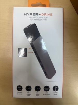 Hyper Drive USB C Hub 6-in-2 Multiport Adapter for MacBook Pro