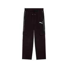 PUMA Sport Pack Relaxed Drawstring Cargo Pants Mens Black Casual Athletic Bottom