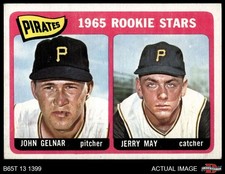 1965 Topps #143 Jerry May / John Gelnar Pirates RCs RC 4 - VG/EX