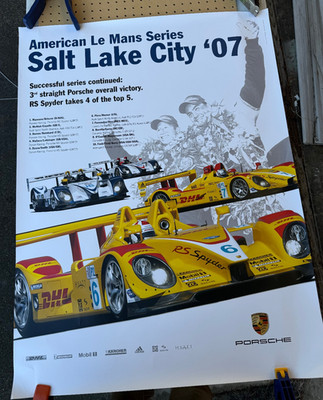 2008 Porsche RS Spyder Salt Lake City ALMS Victory Showroom Poster