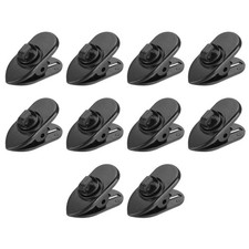 10 Pcs 360 Degree Rotate Headphone Wire Clip 0.94"x0.43"x0.53" Black