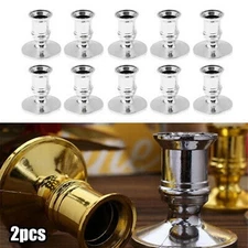 Candle Holders Candlestick Dinner Decor Plastic Silver-Plated Standard