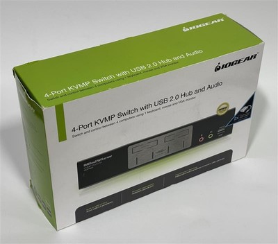 IOGEAR 4-Port KVMP Switch with USB 2.0 Hub Audio