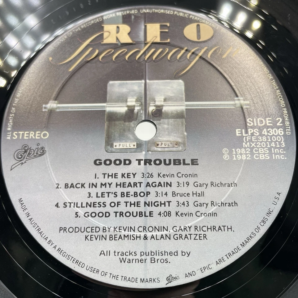 REO Speedwagon ‎– Good Trouble 1982 AUS ORIGINAL PRESS VINYL LP RECORD VGC++ - Image 3 of 4