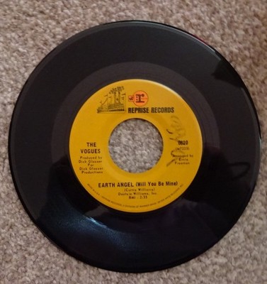 THE VOGUES--EARTH ANGEL (WILL YOU BE MINE)-7'' VINYL 45-IMPORT-US REPRISE-V/G+