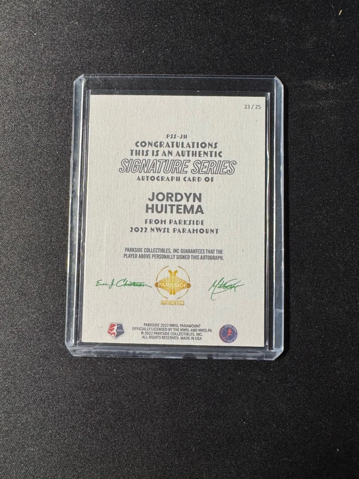 2022 Parkside Paramount NWSL Signature Series Jordyn Huitema #PSS-JH Auto /25 - Image 2 of 2