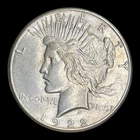 1922-S Peace Silver Dollar, AU+