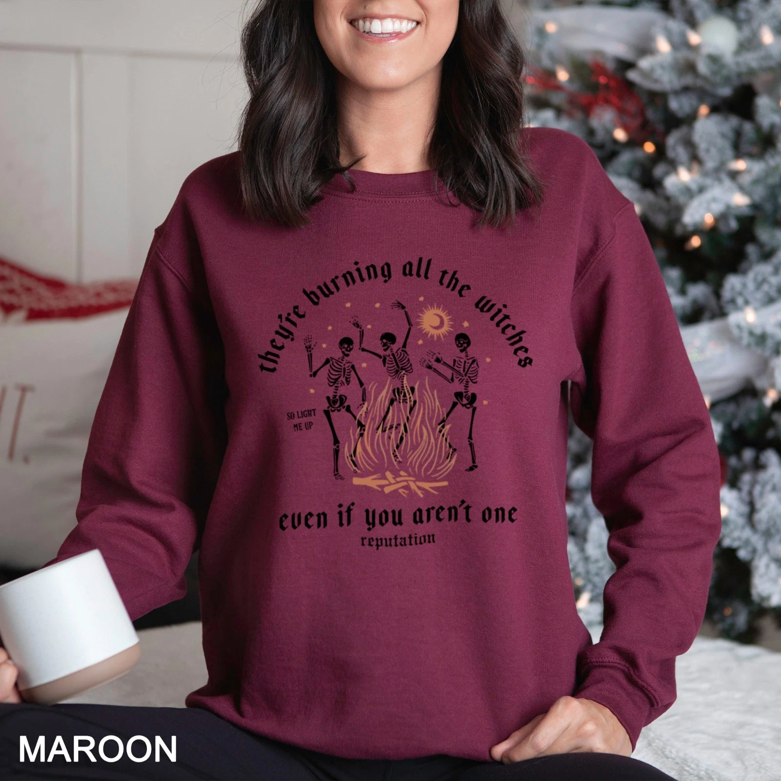 Halloween Skeleton Witches Sweatshirt