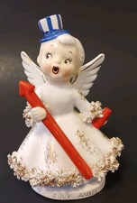 Vintage Porcelain July Angel Girl Figurine wi...