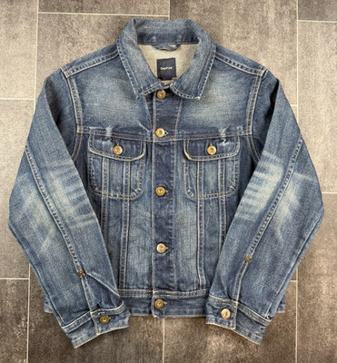 Gap Kinder Jeansjacke Jungen 10-11 Jahre Blau Langarm Brusttaschen Knopfleiste