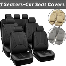 7 Seaters Auto Car Seat Covers 3 Row For Auto SUV VAN Front & Rear Full SET