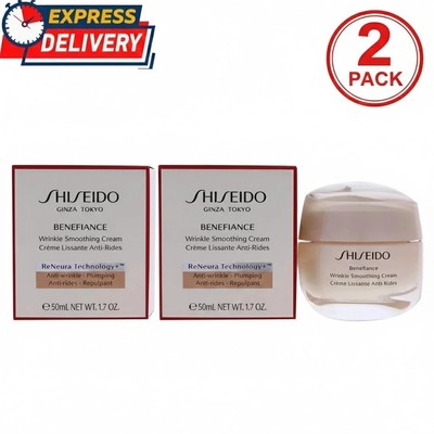 Shiseido Benefiance Wrinkle Smoothing Cream 1.7oz - 50ml (2 pack)