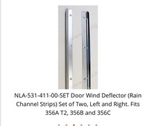 Nla-531-411-00-set Door Wind Deflector Rain Channel Strips Set Of Two