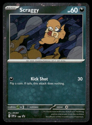 Scraggy (Cosmos Holo) 186 Promo Scarlet & Violet Promo Pokemon Lightly Played