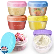QUMMFA Salad Dressing Container - 6 Pack *2oz Condiment Containers with Lids,