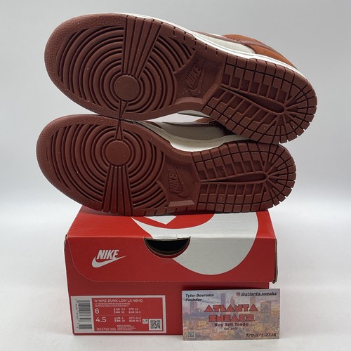 Size 6W - Nike Dunk LX Low Rugged Orange Tan White Black Suede (DZ2710-101) - Picture 6 of 8